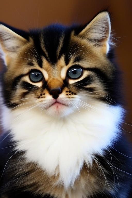 котенок смотрит вперед